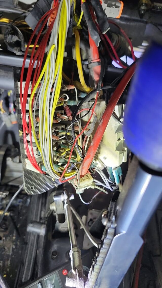 Tough challenge! Grafting in a new #dtafast  ECU into an existing harness. The spec and quality of the harness is high end but it's quite old and undocumented. So, with only two colours this is a high end challenge!!