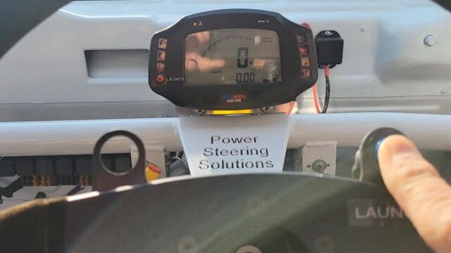 I needed a dash warning light for when Launch control is enabled on this Hillclimb and sprint car but didn't want to mess up the clean look. So the unused engine warning light is now in use!  The launch button is too far from the outer parts of the wheel so I'll be making a new bracket to relocate it.