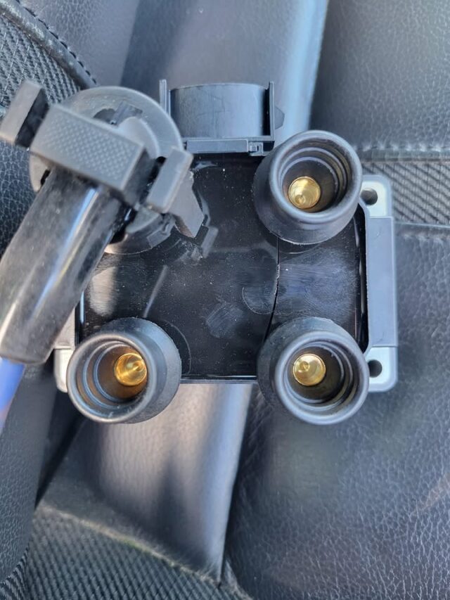 The Clio Cup Hillclimb car is still a challenge! The ECU went back to DTAFast for a repair (turned around and back immediately) and on stripping things down I found this split coil pack. It's a bit of a chicken and egg situation - did a defective coil pack cause the ignition driver failure or the other way around?

That's not important now - the car is due to be on the rolling road on Thursday and competing on Saturday! The ECU is triggering as it should, on the bench and in the car and I have a new, OEM coil-pack to collect in the morning. So, everything should be good to go tomorrow.