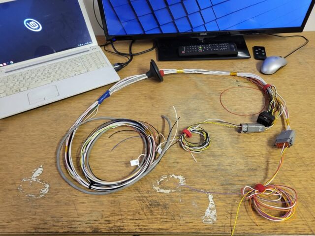 Nice little bit of progress on an engine harness for a Micra which is having a DTAFast T2 ECU. I'm fitting this in around other jobs / trying to get the new unit sorted so it's a bit stop/start -documenting everything is crucial! And yes the desk looks like it's seen some action!